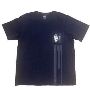 Uniqlo + Marvel We Are Venom Mens Blue Sz Large Cotton T-Shirt Collab Cyberpunk